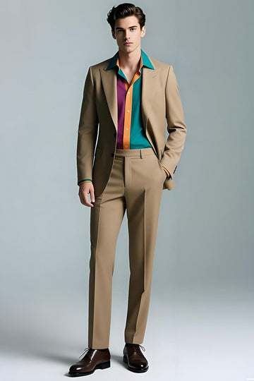 Khaki Peak Kavajslag 2-delad Slim Fit Herrdräkter